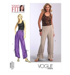 1096  VOGUE BETZINA CUTE BOTTOM TIED PANTS PATTERN 26.5-50.5''WST ABC-GHIJ NEW